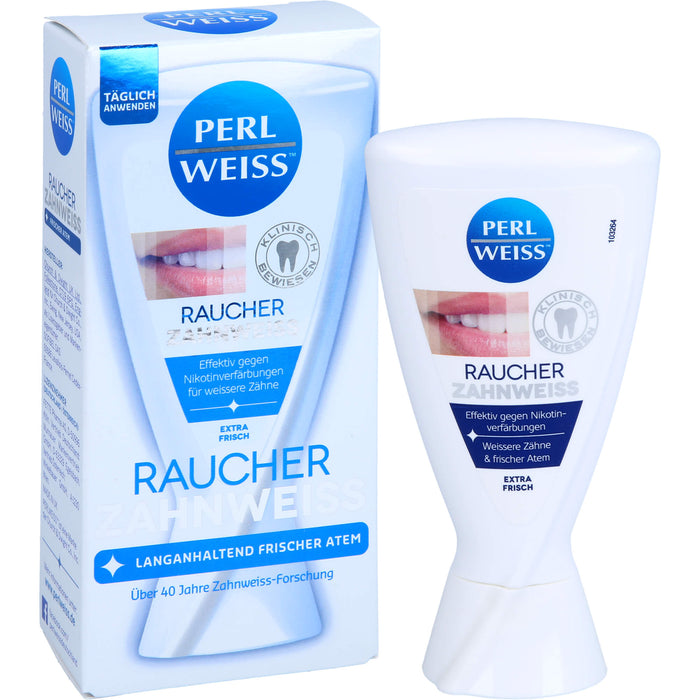 PERLWEISS Raucher Zahnweiss gegen Nikotin-Verfärbungen, 50 ml Toothpaste