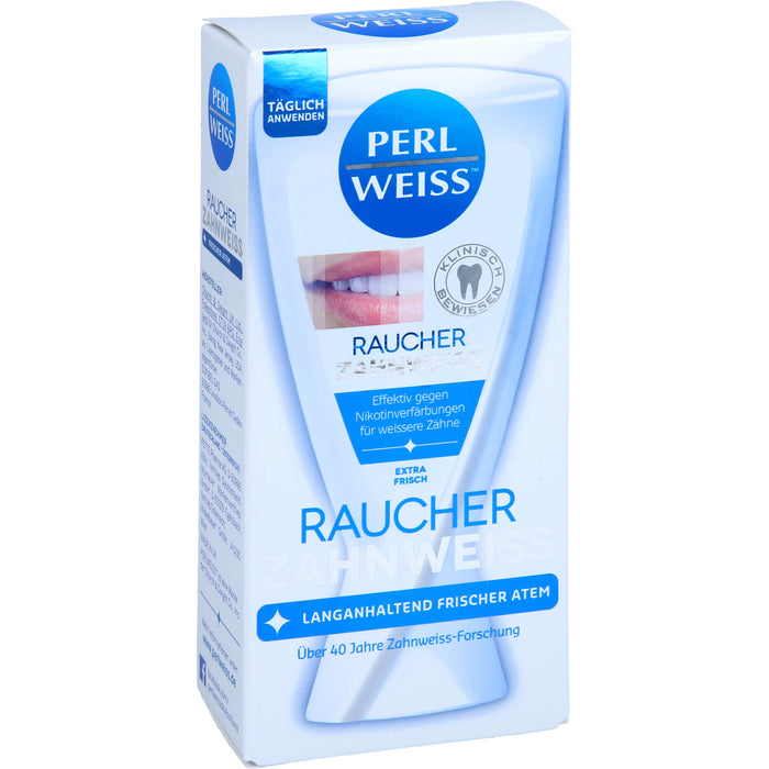 PERLWEISS Raucher Zahnweiss gegen Nikotin-Verfärbungen, 50 ml Toothpaste