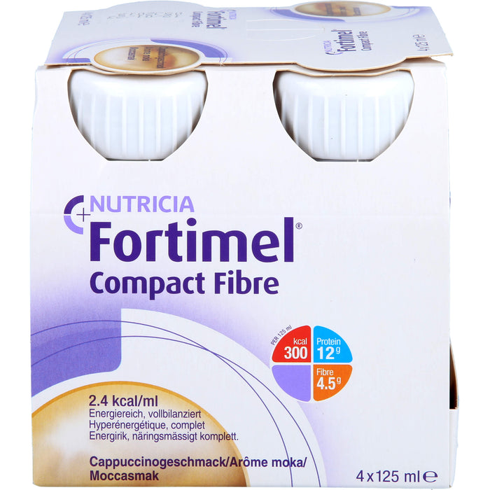 Fortimel Compact Fibre Cappuccino, 4X125 ml FLU