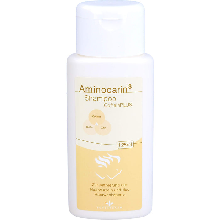 Aminocarin Shampoo CoffeinPLUS zur Aktivierung der Haarwurzeln und des Haarwachstums, 125 ml Shampoing