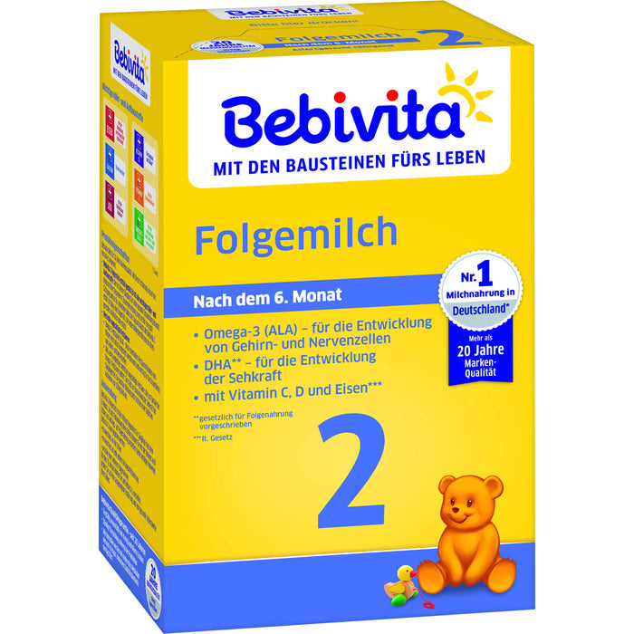 Bebivita 2 Folgemilch Pulver nach dem 6.Monat, 500 g Powder