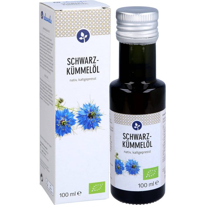 Aleavedis Schwarzkümmelöl nativ, bio und kaltgepresst, 100 ml Öl