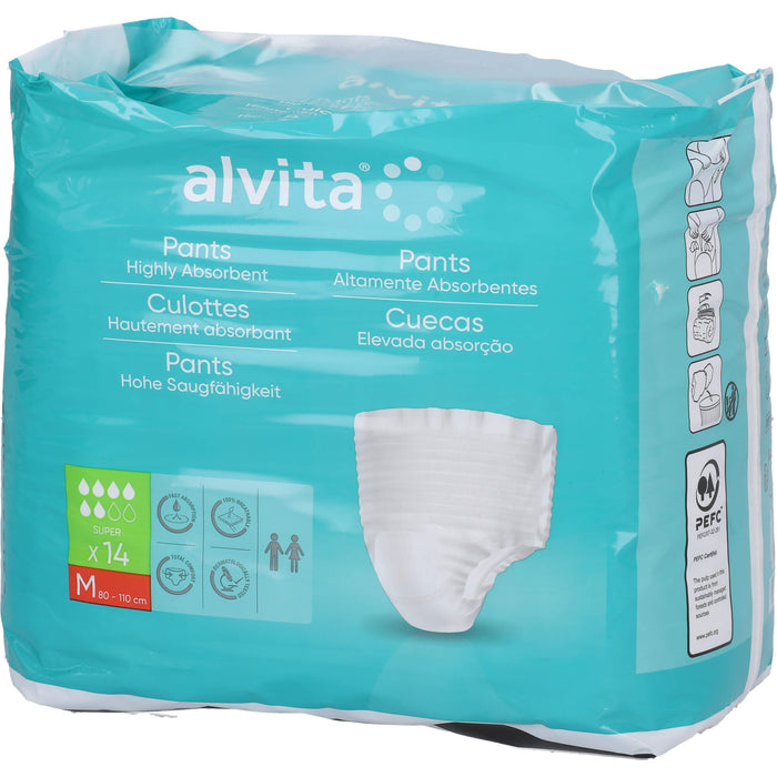 Alvita Inkontinenzpants Super medium, 14 pc Pantalons à couches