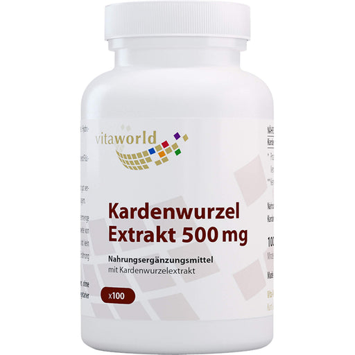 Vitaworld Kardenwurzel 500 mg Kapseln, 100 St. Kapseln