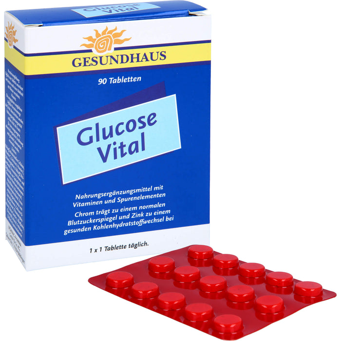 GESUNDHAUS Glucose Vital Tabletten, 90 pc Tablettes