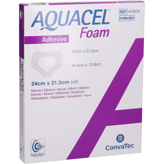 AQUACEL Foam adhäsiv Sakral 21,5x24cm, 5 St VER