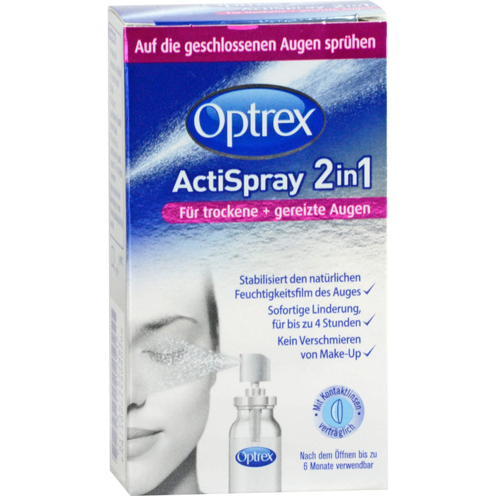 Optrex ActiSpray 2in1 für trockene + gereizte Augen, 10 ml Lösung