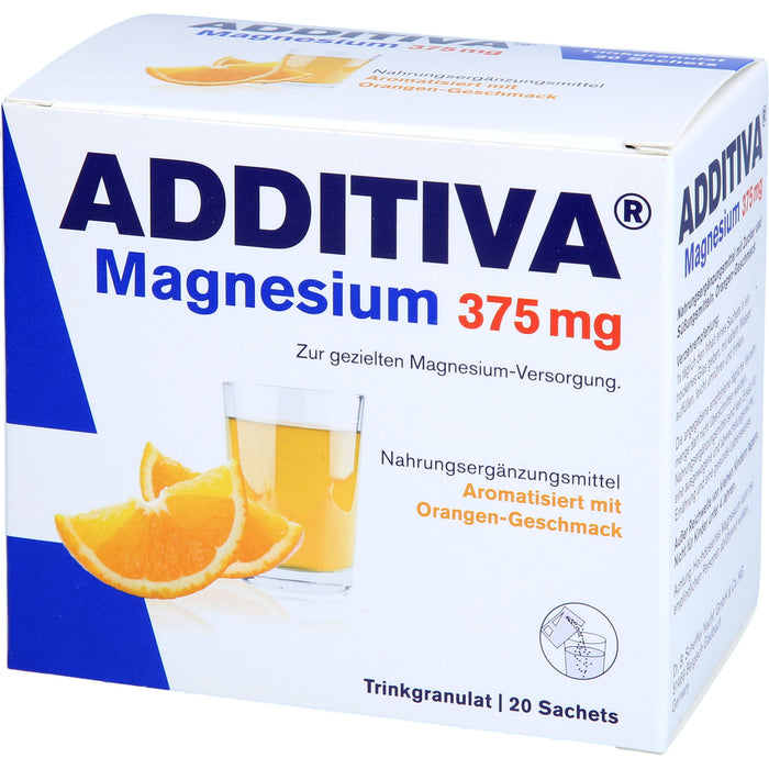 ADDITIVA MAGNESIUM 375Mg GRANULAT ORANGE, 20 pc Sachets