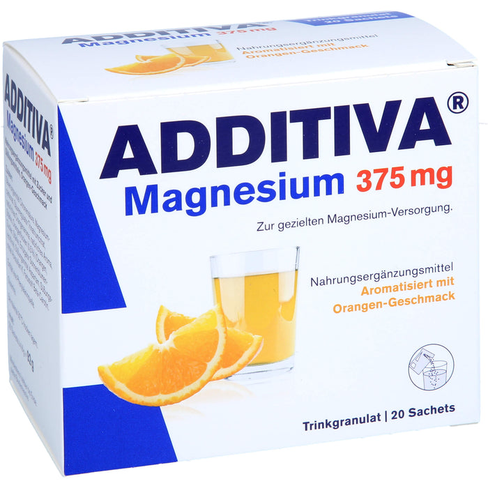 ADDITIVA MAGNESIUM 375Mg GRANULAT ORANGE, 20 pc Sachets