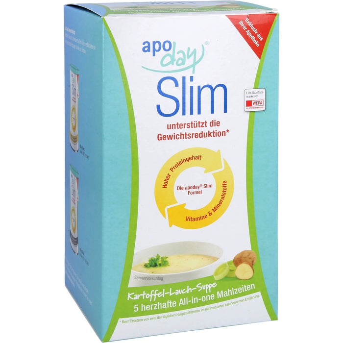 Apoday Kartoffel Lauch Slim Diät-Suppe Pulver, 5 St. Beutel