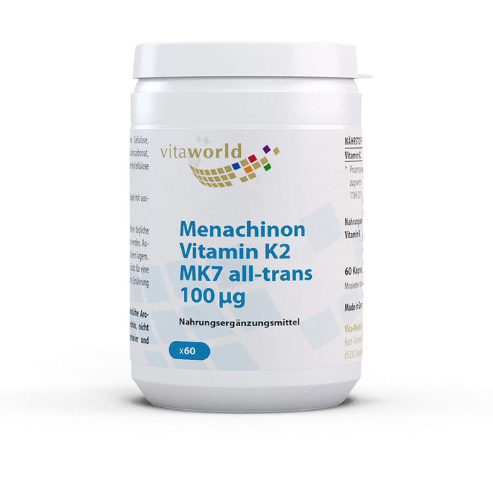 Vitaworld Menachinon Vitamin K2 100 μg Kapseln, 60 St. Kapseln
