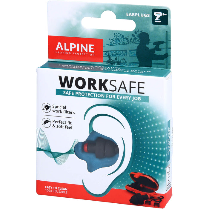 Alpine WorkSafe Ohrstöpsel, 2 pc Bouchons d'oreilles