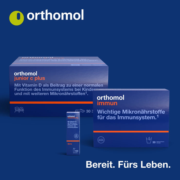 Orthomol Immun pro - Nahrungsergänzungsmittel mit Mikronährstoffen, Inulin und ausgewählten Mikroorganismen - Granulat/Kapsel, 30 St. Tagesportionen