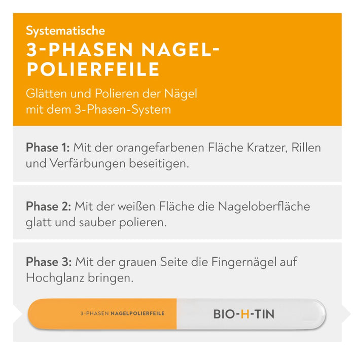 BIO-H-TIN 3-Phasen Nagelpolierfeile, 1 pc Lime