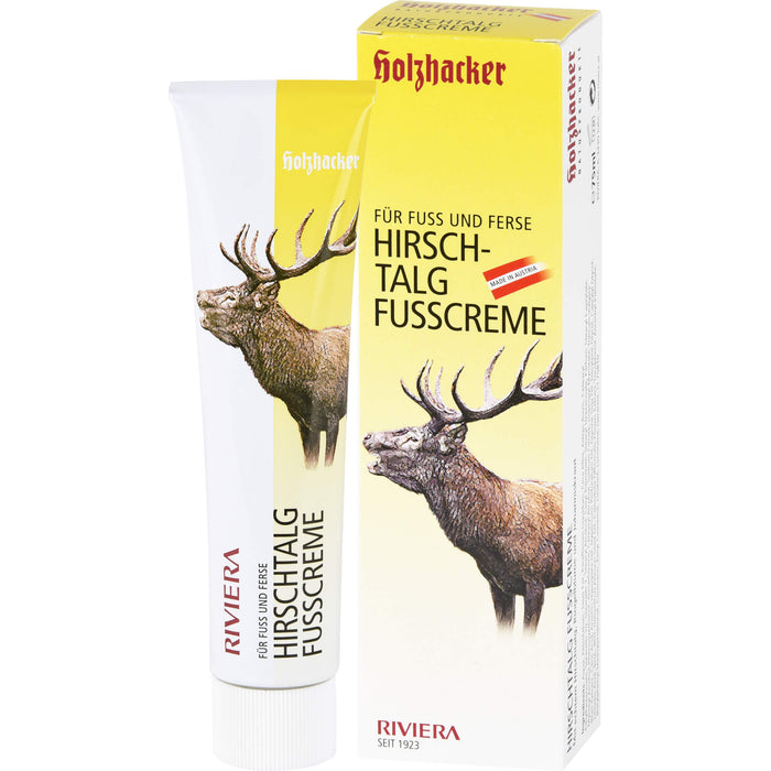 RIVIERA Hirschtalg Fusscreme parabenfrei für Fuß und Ferse, 75 ml Cream