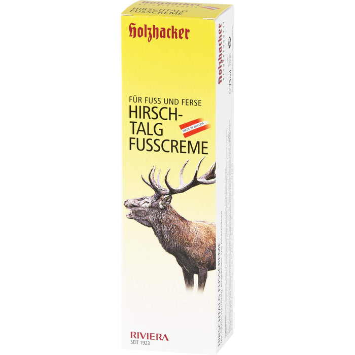 RIVIERA Hirschtalg Fusscreme parabenfrei für Fuß und Ferse, 75 ml Cream