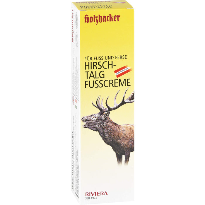 RIVIERA Hirschtalg Fusscreme parabenfrei für Fuß und Ferse, 75 ml Cream