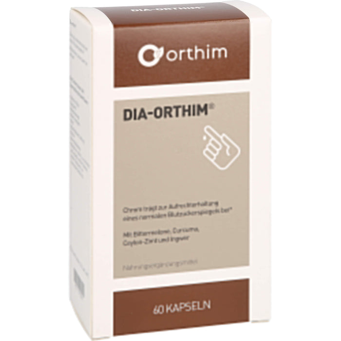 DIA-orthim Kapseln tragen zur Aufrechterhaltung eines normalen Blutzuckerspiegels bei, 60 pc Capsules