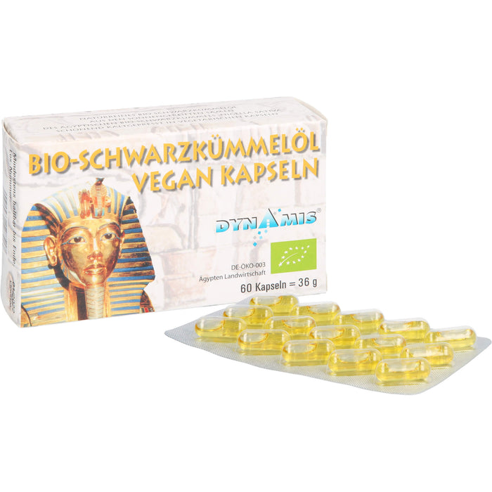 Dynamis Ägyptisches Schwarzkümmelöl Bio Vegan, 60 St. Kapseln