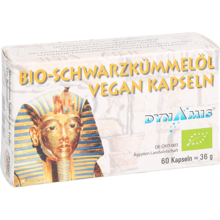 Dynamis Ägyptisches Schwarzkümmelöl Bio Vegan, 60 St. Kapseln