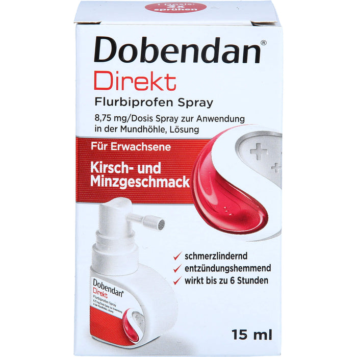 DOBENDAN Direkt Spray mit schneller Wirkung bei Halsschmerzen, 15 ml Solution