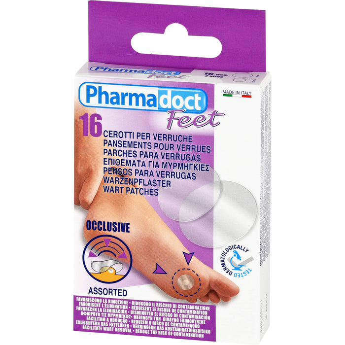 Pharmadoct 16 Feet Warzenpflaster mit Salicylsäure, 16 St. Pflaster