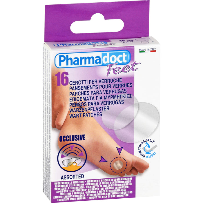 Pharmadoct 16 Feet Warzenpflaster mit Salicylsäure, 16 pcs. Patch