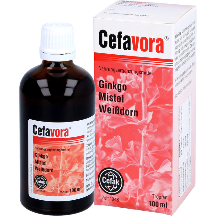 Cefavora Tropfen mit Ginkgo, Mistel und Weißdorn, 100 ml Lösung