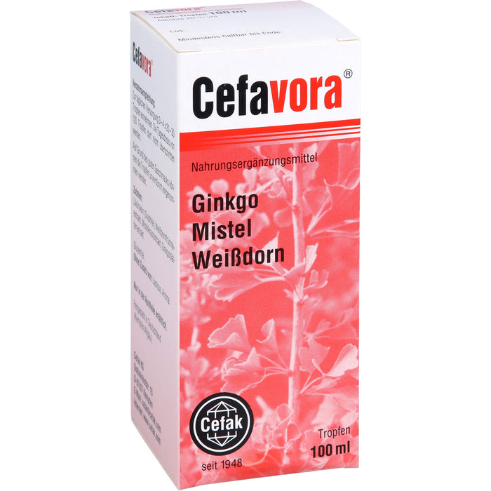 Cefavora Tropfen mit Ginkgo, Mistel und Weißdorn, 100 ml Lösung