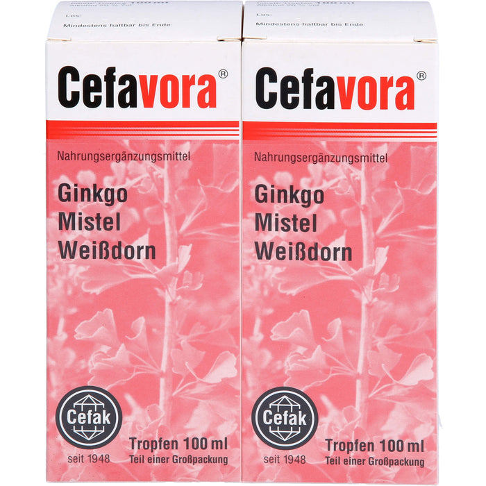 Cefavora Tropfen mit Ginkgo, Mistel und Weißdorn, 200 ml Lösung