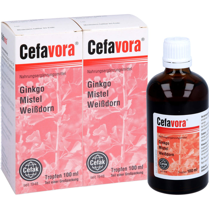 Cefavora Tropfen mit Ginkgo, Mistel und Weißdorn, 200 ml Lösung