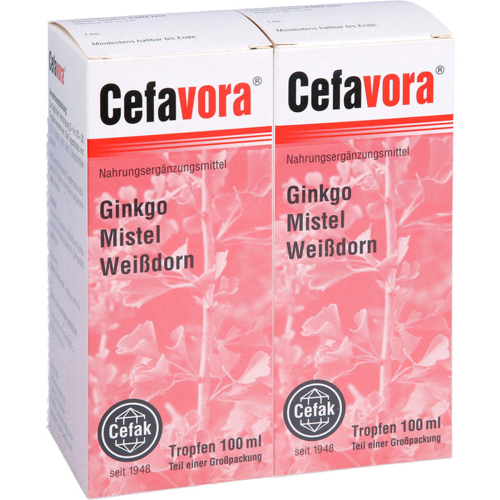 Cefavora Tropfen mit Ginkgo, Mistel und Weißdorn, 200 ml Lösung
