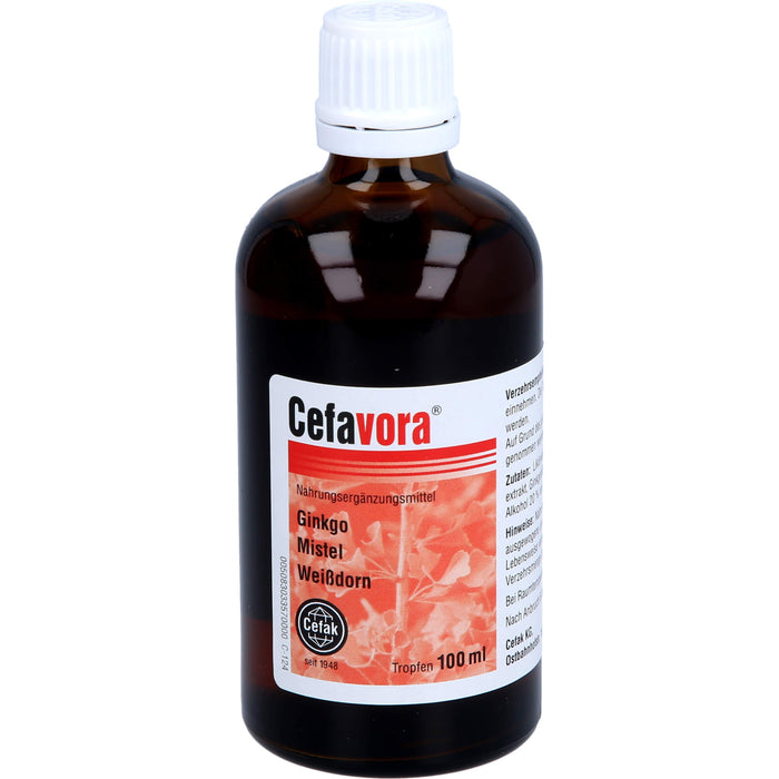 Cefavora Tropfen mit Ginkgo, Mistel und Weißdorn, 200 ml Lösung
