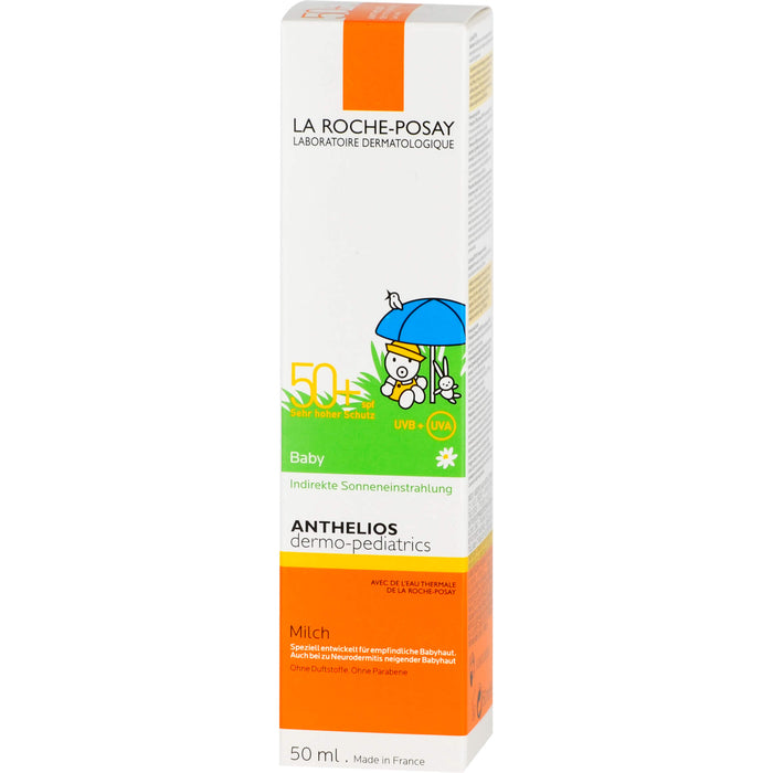La Roche-Posay Anthelios Dermo-Kids LSF 50+ Baby-Milch hohe Verträglichkeit und extra wasserfest, 50 ml Creme