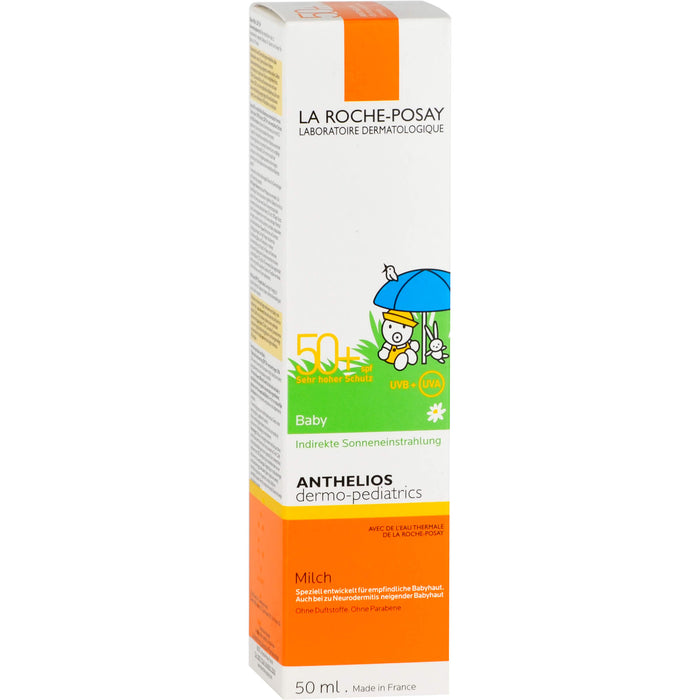 La Roche-Posay Anthelios Dermo-Kids LSF 50+ Baby-Milch hohe Verträglichkeit und extra wasserfest, 50 ml Crème