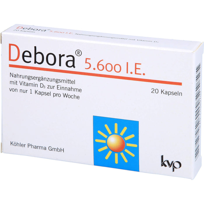 Debora 5.600 I.E. Kapseln mit Vitamin D3, 20 pc Capsules