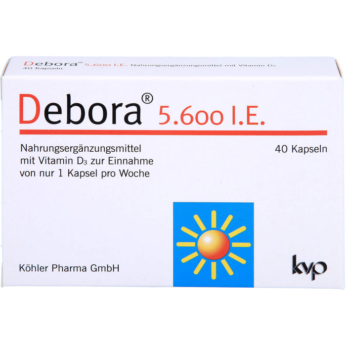 Debora 5.600 I.E. Kapseln mit Vitamin D3, 40 St. Kapseln