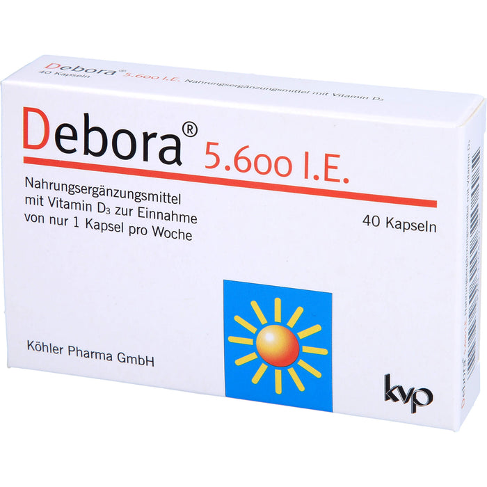 Debora 5.600 I.E. Kapseln mit Vitamin D3, 40 St. Kapseln