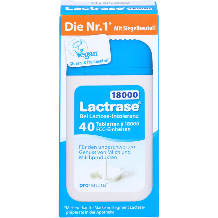 Lactrase 18000 bei Lactose-Intoleranz Tabletten, 40 pcs. Tablets