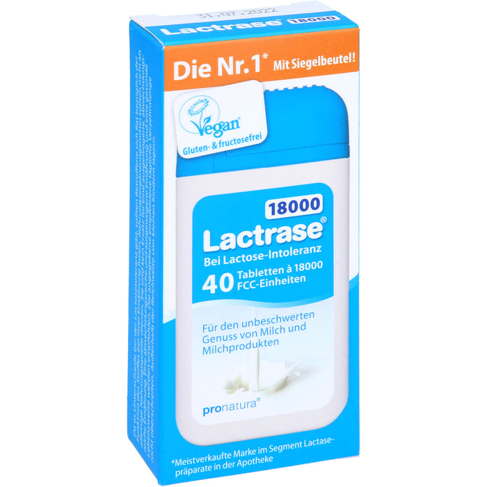 Lactrase 18000 bei Lactose-Intoleranz Tabletten, 40 pcs. Tablets