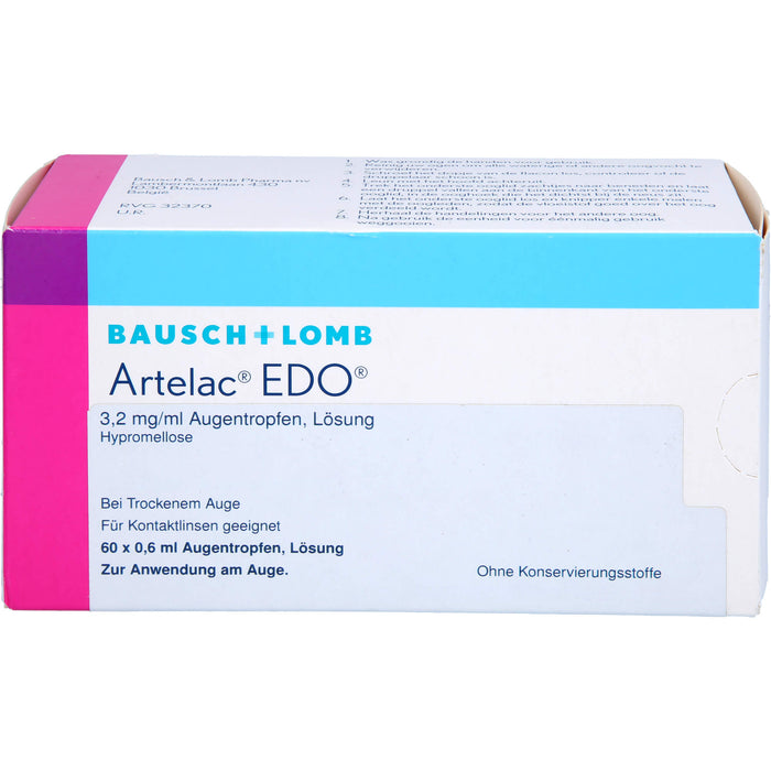 Artelac EDO kohlpharma Augentropfen bei trockenem Auge, 60 St. Einzeldosispipetten