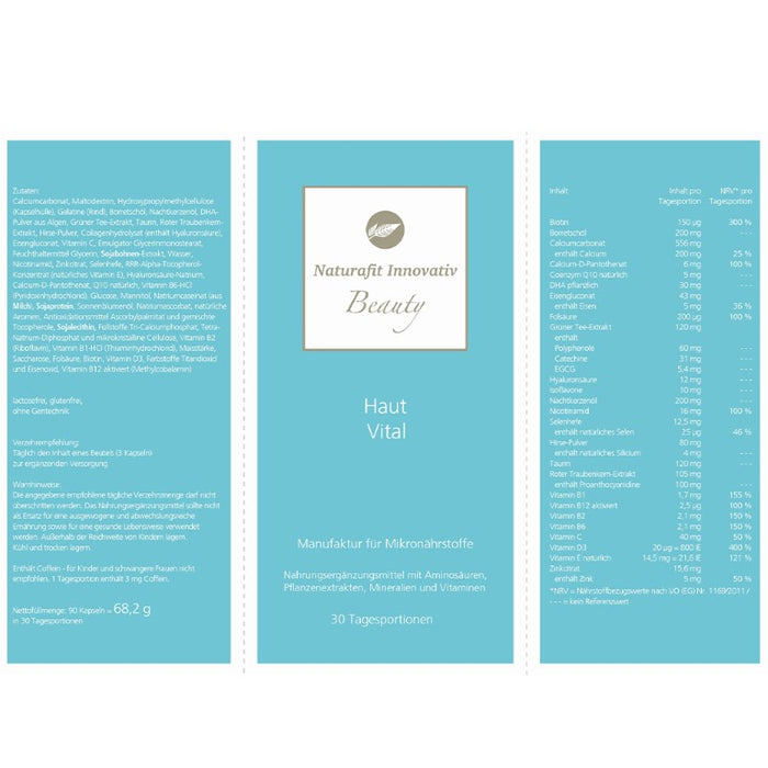 Naturafit Haut Vital, 30X3 St KAP