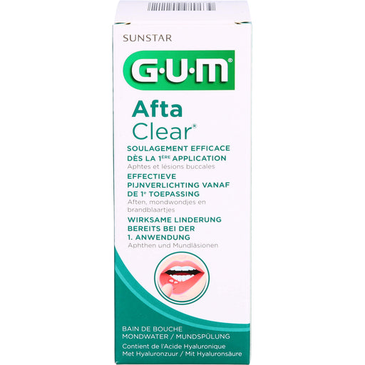 GUM Afta Clear Mundspülung für Aphten und Mundläsionen, 120 ml Lösung