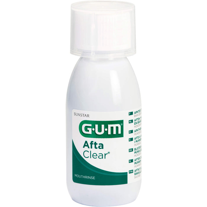 GUM Afta Clear Mundspülung für Aphten und Mundläsionen, 120 ml Lösung