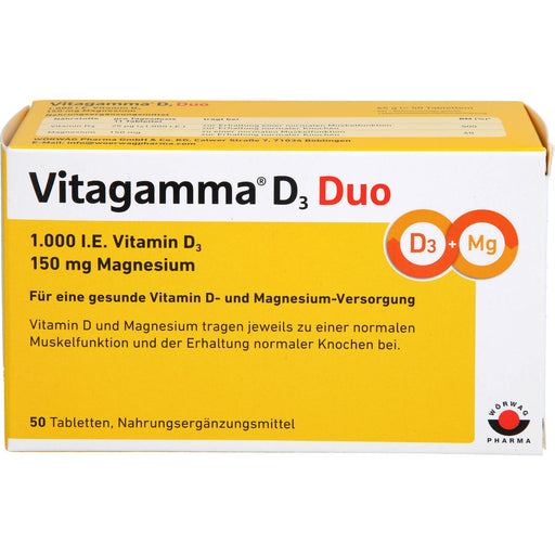 Vitagamma D3 Duo 1,000 I.E. 150 mg Magnesium NEM, 50 St TAB