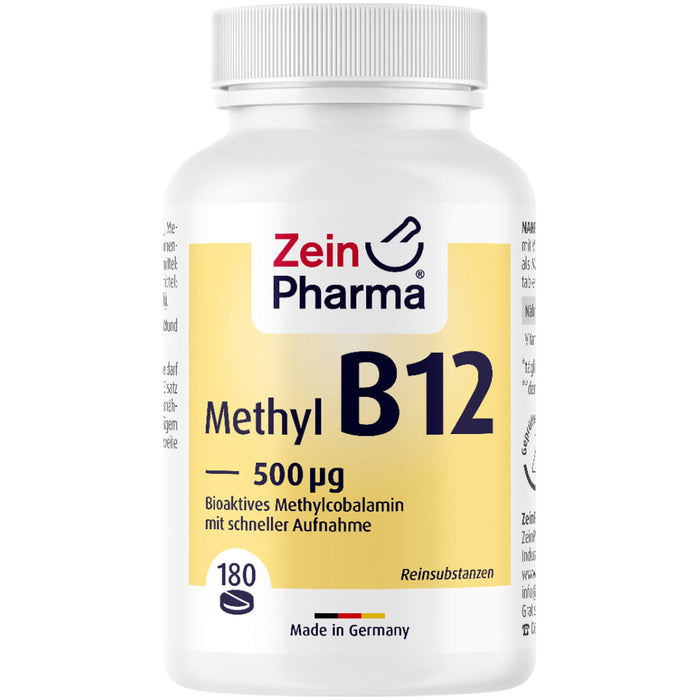 ZeinPharma Vitamin B12 Tabletten 500 µg Lutschtabletten, 180 St. Schmelztabletten