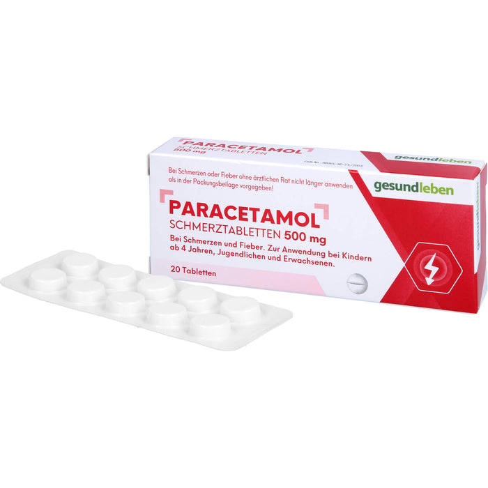Gesundleben Paracetamol Schmerztabletten 500 mg, 20 pcs. Tablets