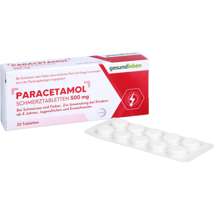Gesundleben Paracetamol Schmerztabletten 500 mg, 20 pcs. Tablets