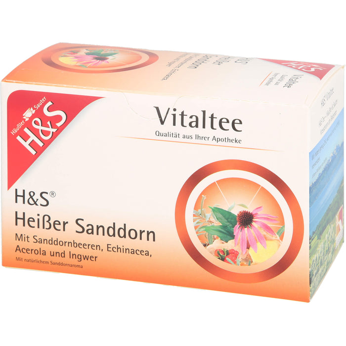 H&S Heißer Sanddorn Vitaltee, 20 pcs. Filter bag