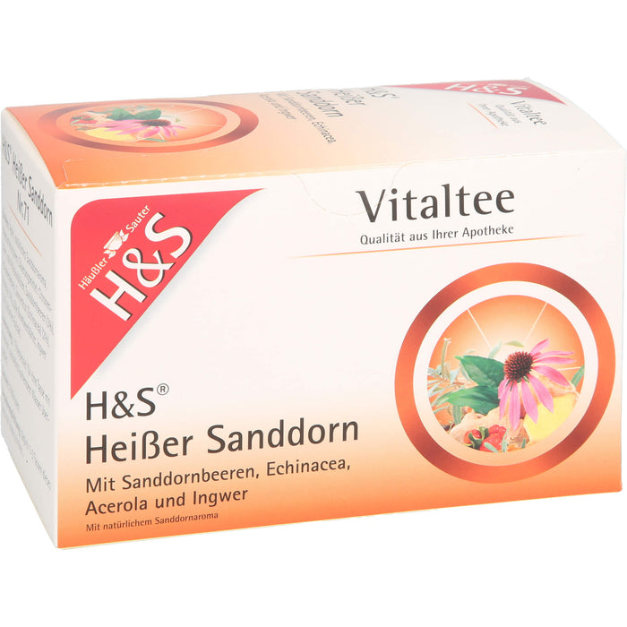 H&S Heißer Sanddorn Vitaltee, 20 pcs. Filter bag